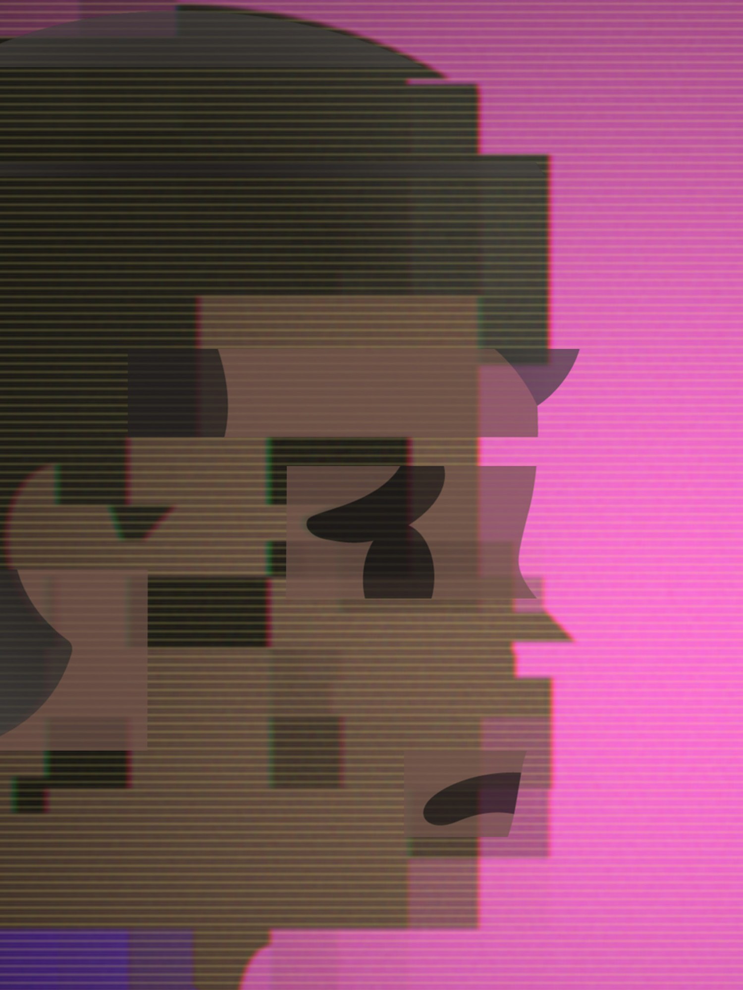 8bit pixel art of a brown-skinned person's head in profile